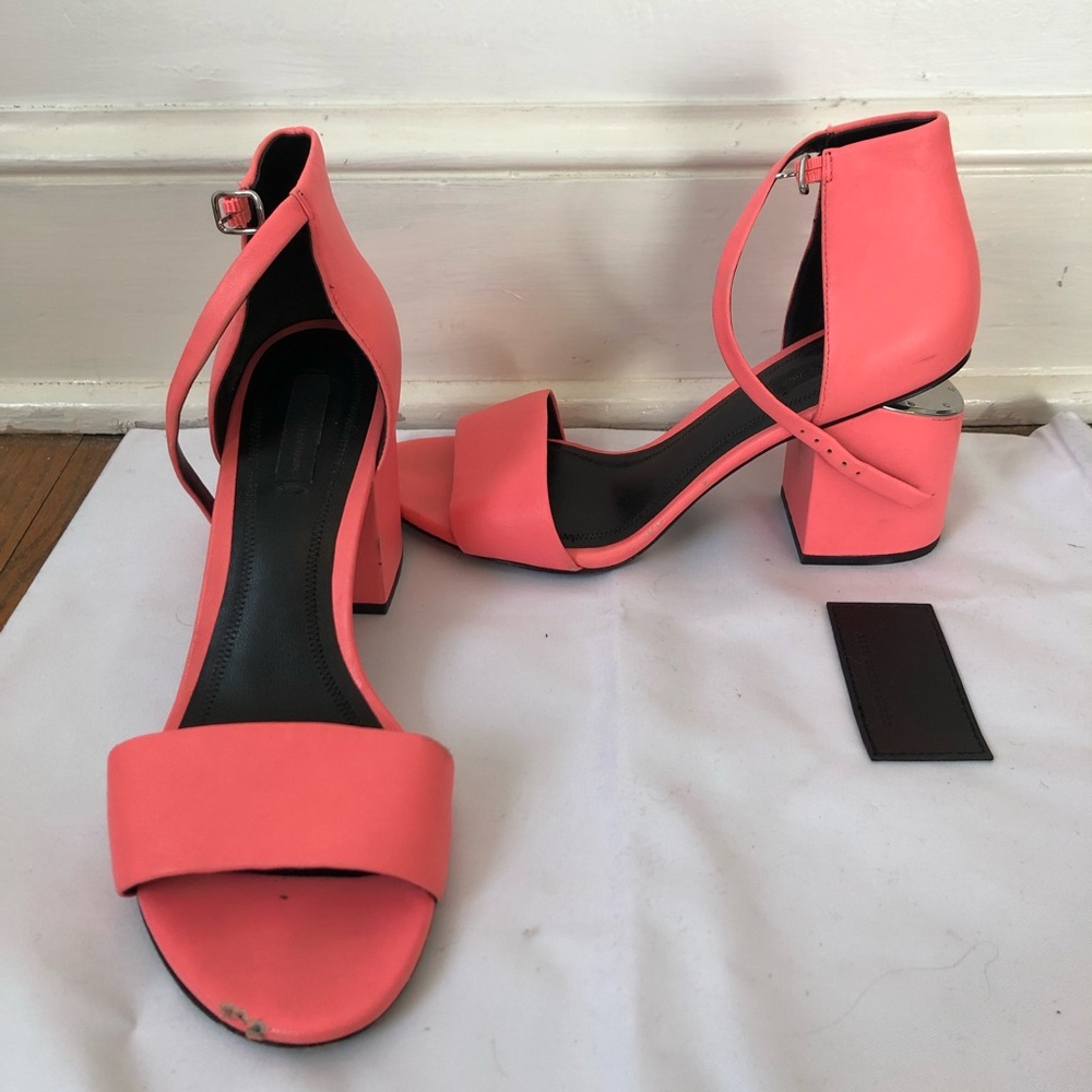 Alexander Wang neon pink shoes w metal detailing